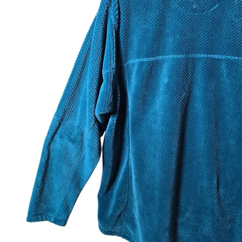 Magellan Outdoors Fleece Pullover Mens 1X Teal Quarter Zip Fishing Jacket